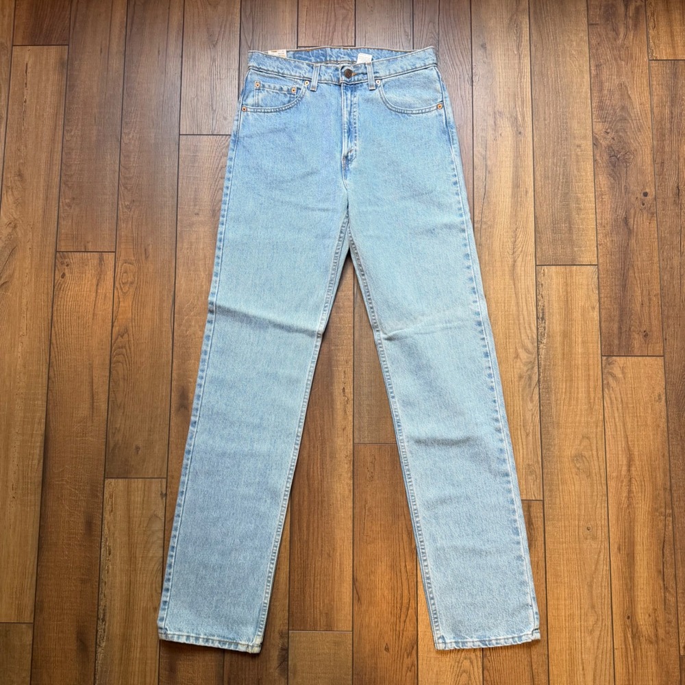 Deadstock Vtg 90s Levis 505 Regular Fit Jeans Mens 33x36 Light Wash Made in USA